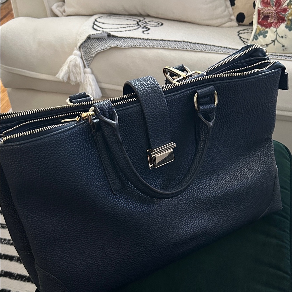 Elegant Navy Blue Handbag